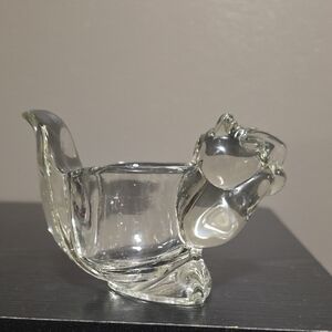 Elegant Clear Glass Squirrel Figurine